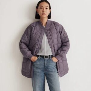 Madewell Quilted Oversized Bomber Jacket (L)